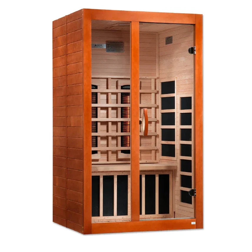 Dynamic Santiago 2-Person Full Spectrum Near Zero EMF Under 2MG FAR Infrared Sauna Canadian Hemlock DYN-6209-02 Elite