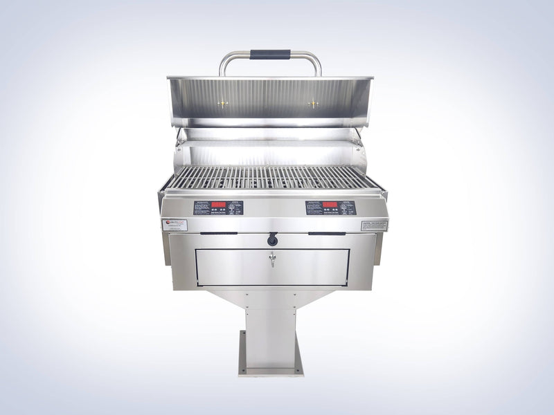 Electri-Chef Ruby 32″ Dual Pedestal-Base Outdoor Electric Grill - 4400-EC-448-PB-D-32