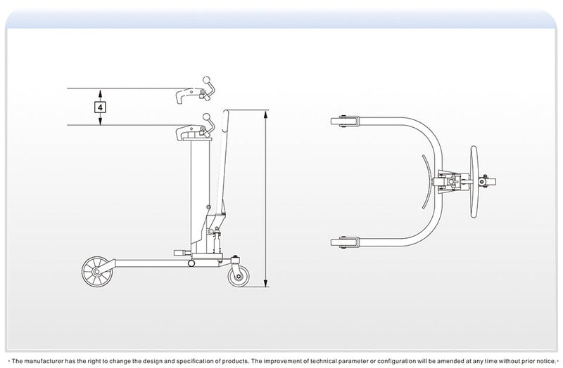 EOSLIFT Industrial Grade 55 Gal Heavy Duty (Drum Transporter) 