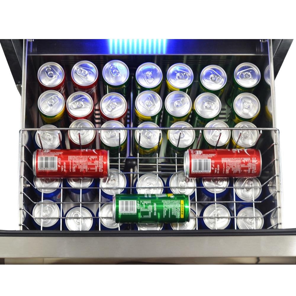 Forno Capraia 24'' Built-In Compressor Wine Cooler - Dual Zone - 108 Bottles -FWCDR6628-24S