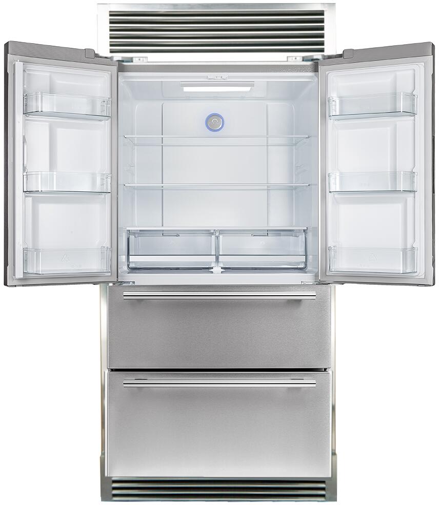 FORNO Gallipoli 36" French Door Refrigerator 19 cu.ft with Built-in Style Grille Trim Kit - FFRBI1820-40SG