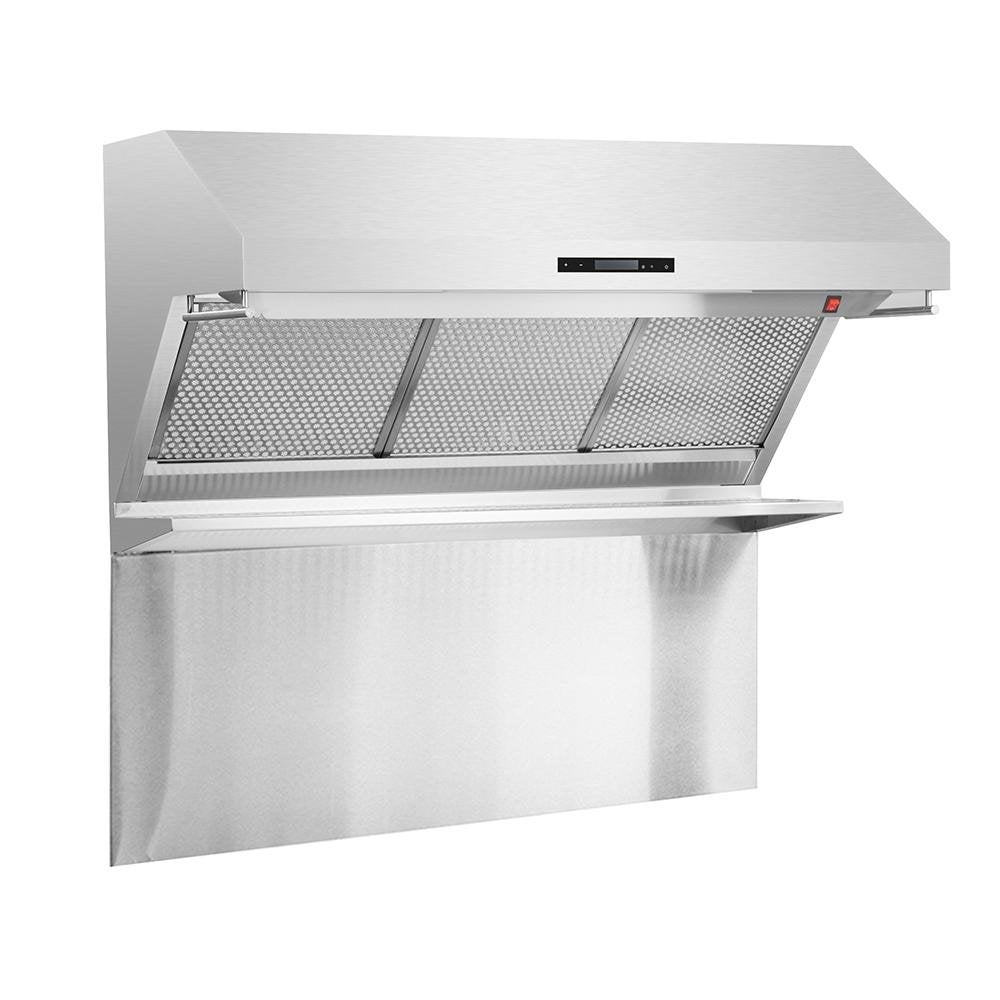 Forno Ansedonia 48" Wall Mount Range Hood with Red Light Warmer, Shelf/Backsplash, and 1200 CFM Motor -FRHWM5029-48HB