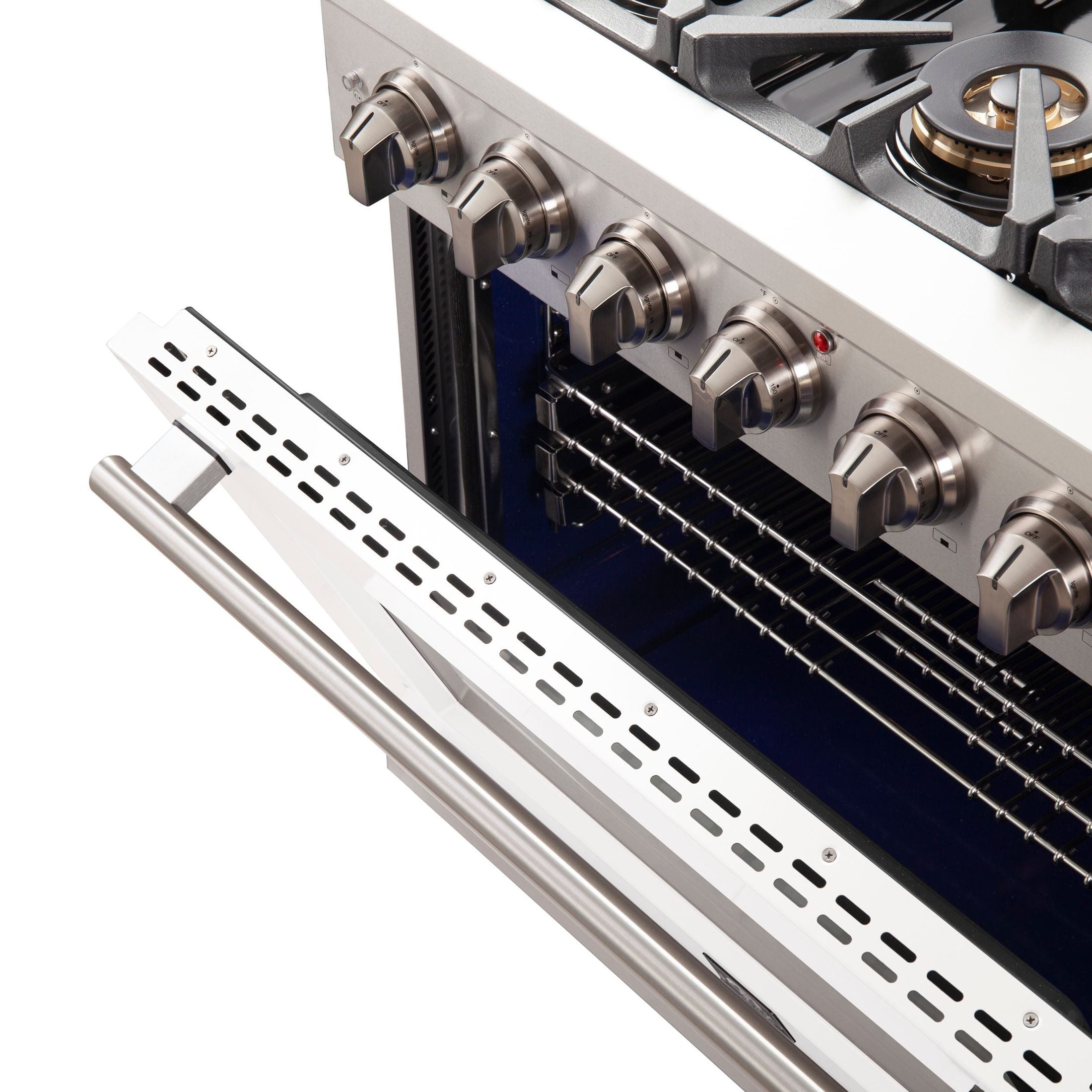 FORNO Capriasca - Titanium Professional 36" Freestanding Colored Door Gas Range FFSGS6260-36