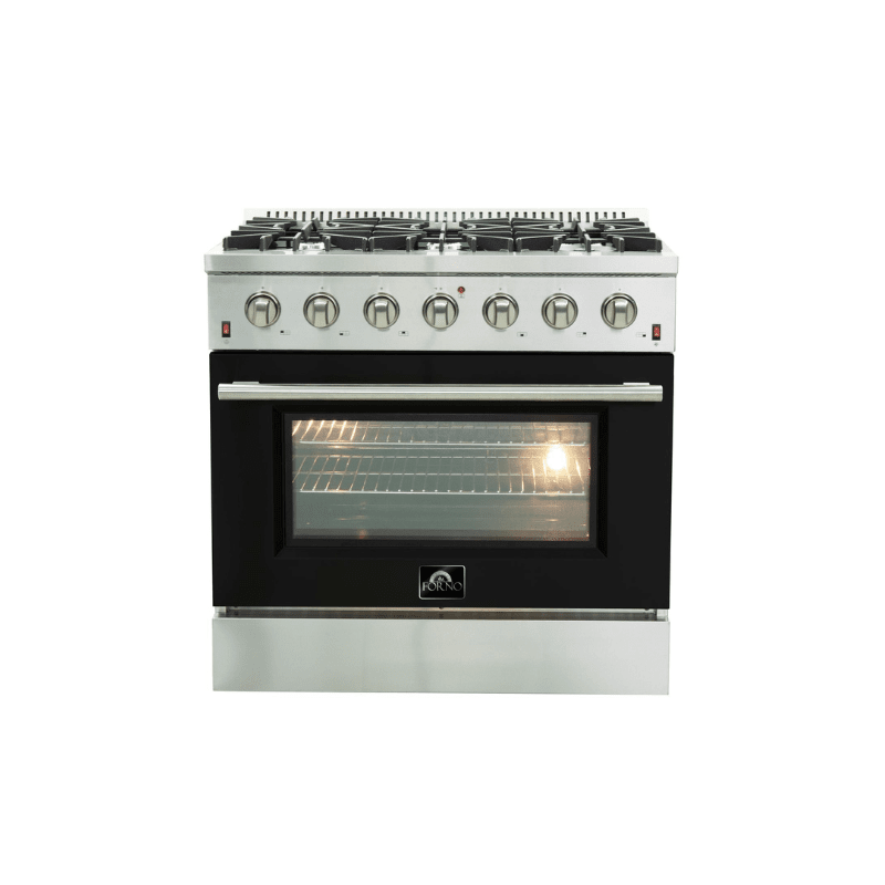 FORNO Vittorio - Gold Professional 36" Freestanding Colored Door Gas Range FFSGS6244-36WHT