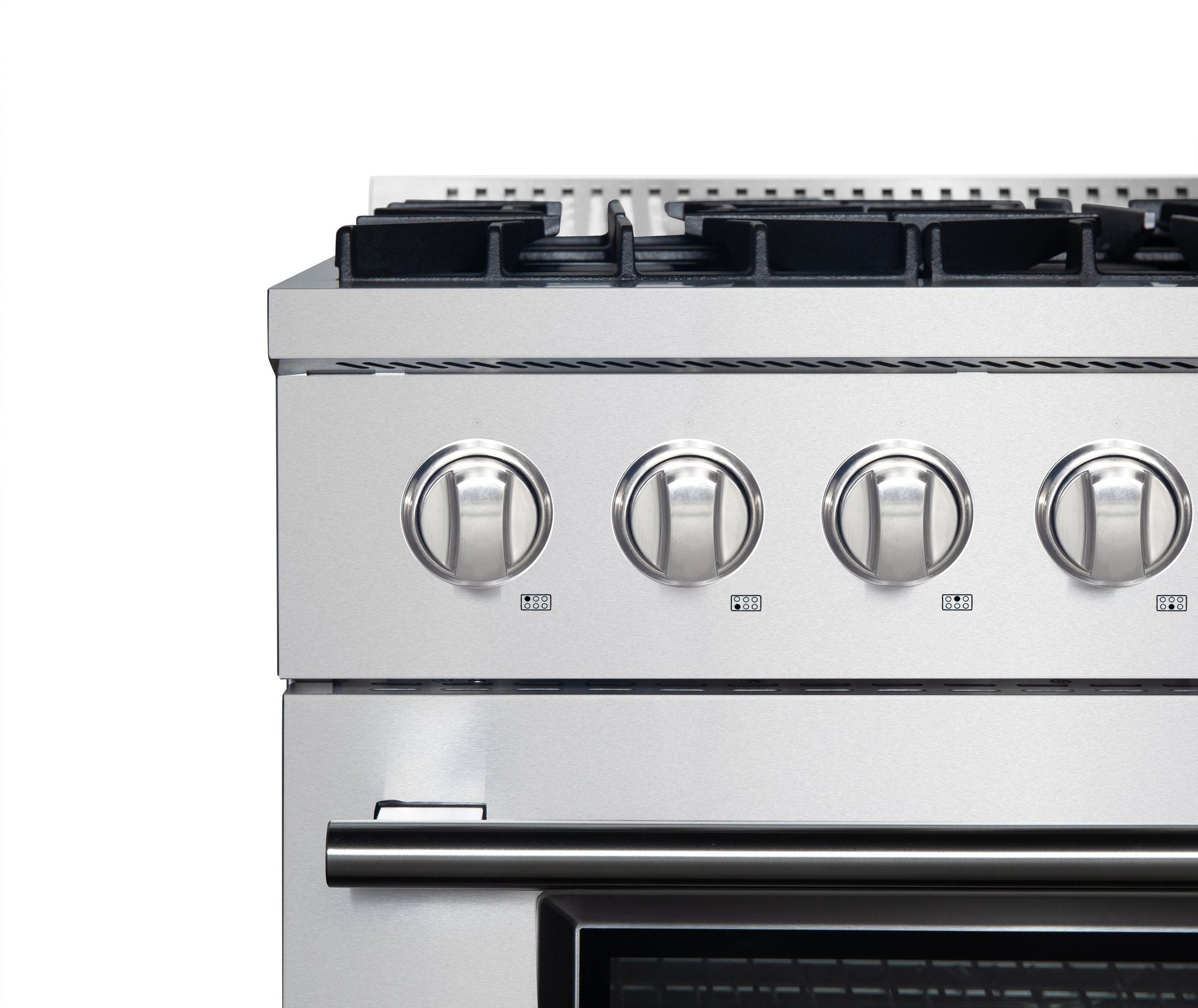 FORNO Marco 36" 5.36 cu. ft. Dual Fuel Range in Stainless Steel with 6 Sealed Burners, FFSGS6197-36