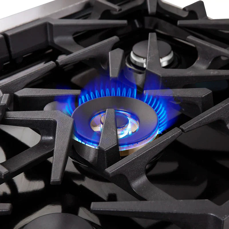 FORNO Massimo 30-Inch Freestanding French Door Gas Range in Stainless Steel - FFSGS6439-30