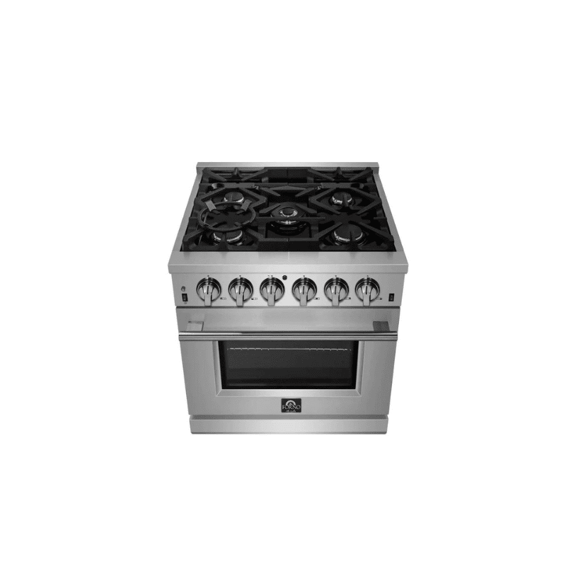 FORNO Massimo 30-Inch Freestanding Gas Range in Stainless Steel - FFSGS6239-30