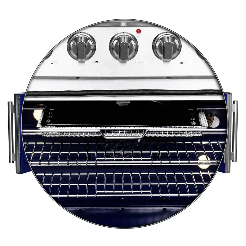 FORNO Massimo 36-Inch Freestanding French Door Gas Range in Stainless Steel - FFSGS6439-36