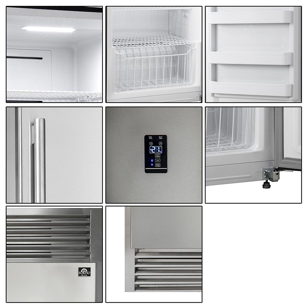 Forno Rizzutoo Pro-Style 2 x 28" Refrigerator and Freezer - 27.6 cu.ft