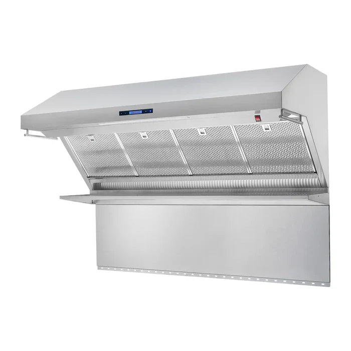 Forno Savona 60-Inch 1200 CFM Wall Mount Range Hood with Hybrid Filters and Back Splash in Stainless Steel