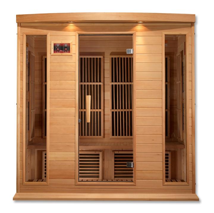 Golden Designs Maxxus 4 Person Low EMF FAR Infrared Carbon Canadian Hemlock Sauna - MX-K406-01