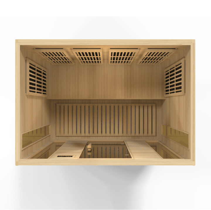 Golden Designs Maxxus 4 Person Low EMF FAR Infrared Carbon Canadian Hemlock Sauna - MX-K406-01
