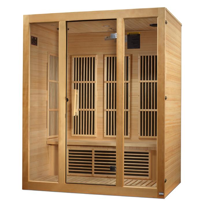 Golden Designs Maxxus "Bellevue" 3 person Low EMF FAR Infrared Carbon Canadian Hemlock Sauna MX-J306-01