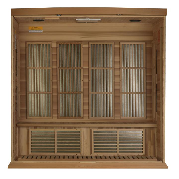 Golden Designs Maxxus "Montilemar Edition" 4 Person Near Zero EMF FAR Infrared Sauna - Canadian Red Cedar - PrimeFair