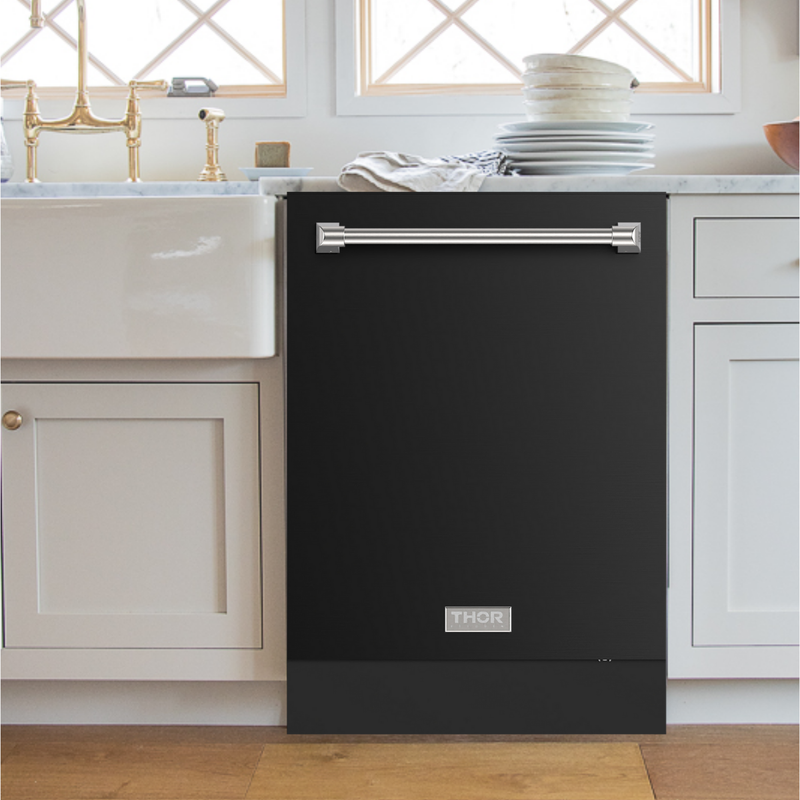 Gordon Ramsay by THOR Kitchen 24" Dishwasher in Matte Black with Stainless Steel Accents, DW24X8BA00 - DW24X8BA99