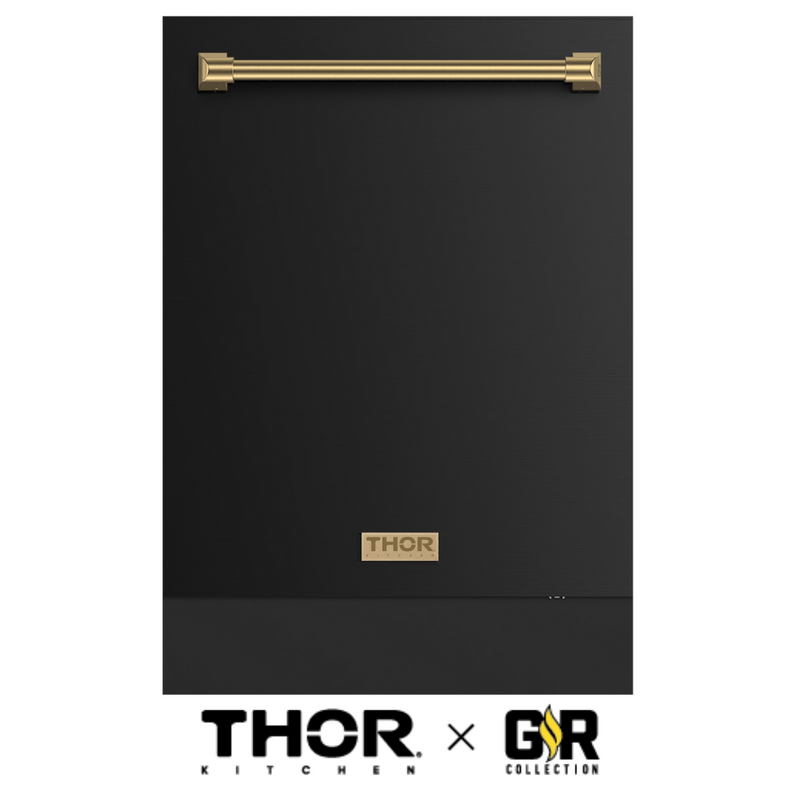 Gordon Ramsay by THOR Kitchen 24" Dishwasher in Matte Black with Stainless Steel Accents, DW24X8BA00 - DW24X8BA99