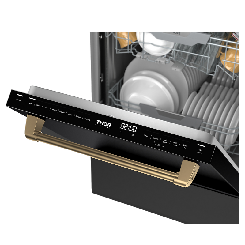 Gordon Ramsay by THOR Kitchen 24" Dishwasher in Matte Black with Stainless Steel Accents, DW24X8BA00 - DW24X8BA99