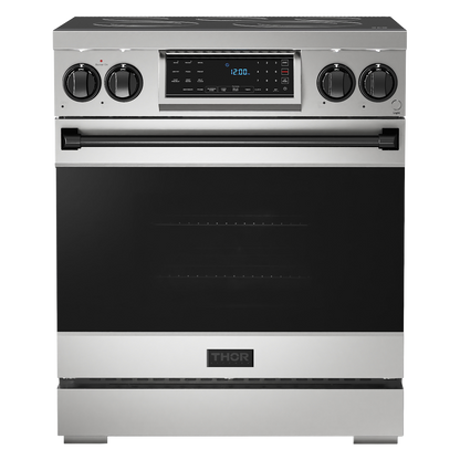 Gordon Ramsay by THOR Kitchen 30" 4.55 cu. ft. Professional Electric Range with Tilt Panel Touch Control, Self-Clean and Air Fry in Stainless Steel, RSE30