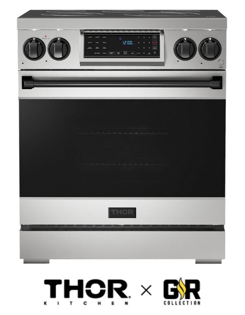 Gordon Ramsay by THOR Kitchen 30" 4.55 cu. ft. Professional Electric Range with Tilt Panel Touch Control, Self-Clean and Air Fry in Stainless Steel, RSE30