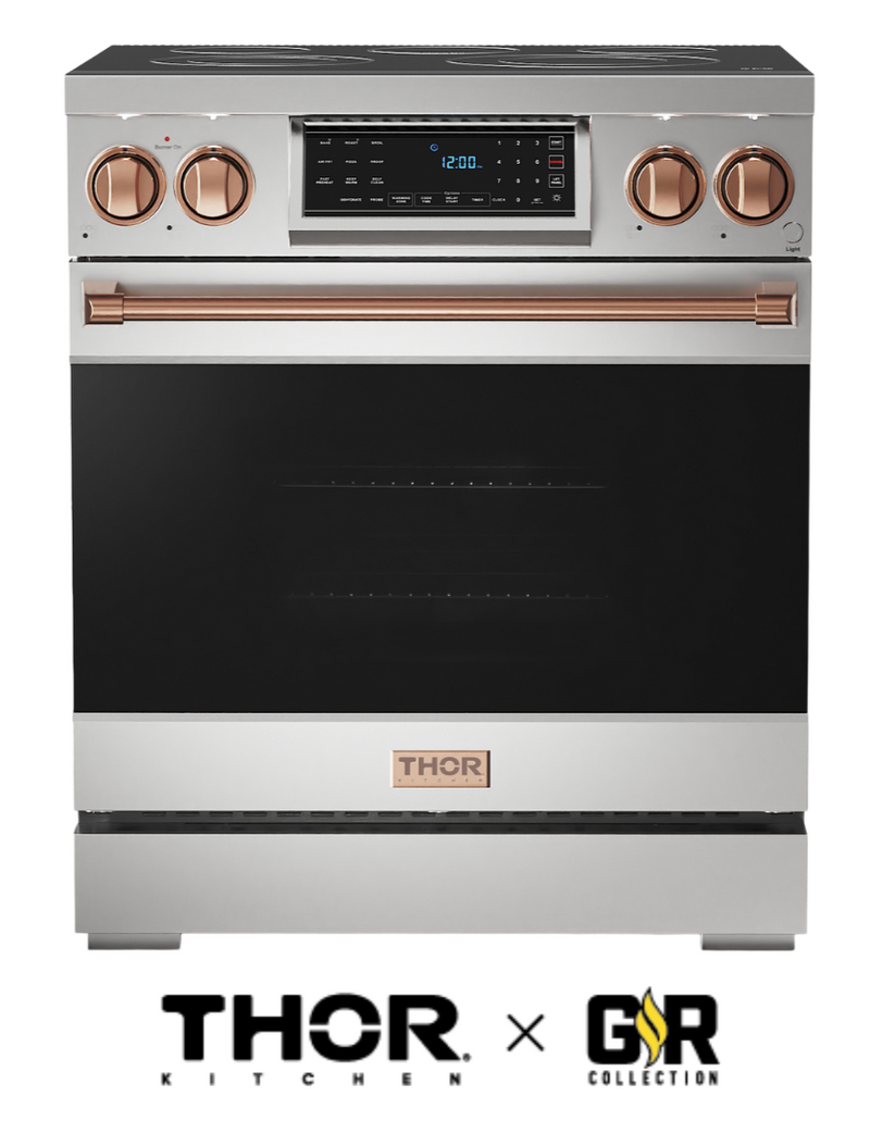 Gordon Ramsay by THOR Kitchen 30" 4.55 cu. ft. Professional Electric Range with Tilt Panel Touch Control, Self-Clean and Air Fry in Stainless Steel, RSE30