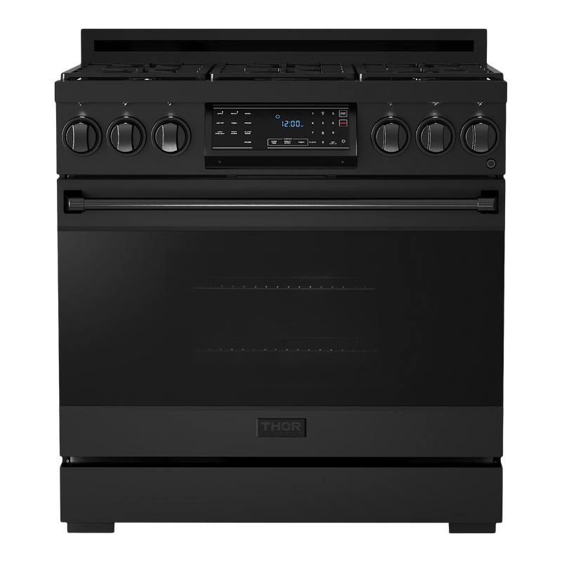 Gordon Ramsay by THOR Kitchen 36" 6.0 cu. ft. Professional Natural Gas Range with Tilt Panel Touch Control, Self-Clean and Air Fry in Stainless Steel, RSG36