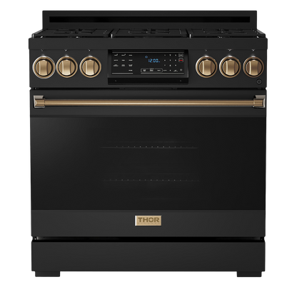 Gordon Ramsay by THOR Kitchen 36" 6.0 cu. ft. Professional Natural Gas Range with Tilt Panel Touch Control, Self-Clean and Air Fry in Stainless Steel, RSG36