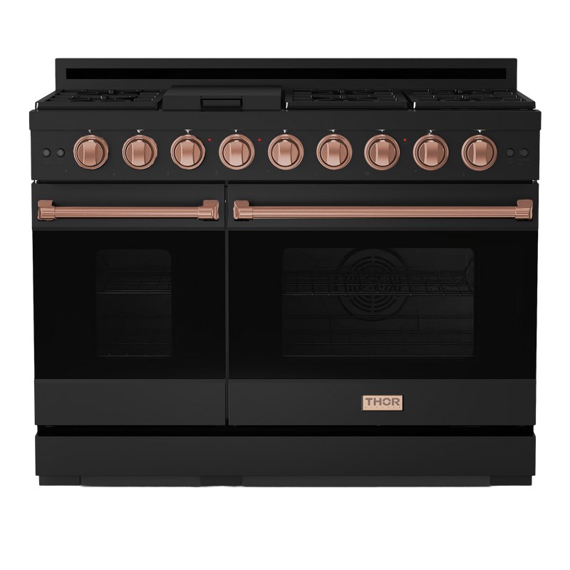 Gordon Ramsay by THOR Kitchen 48" 6.8 cu. ft. Professional Natural Gas Range in Stainless Steel, RSG48E