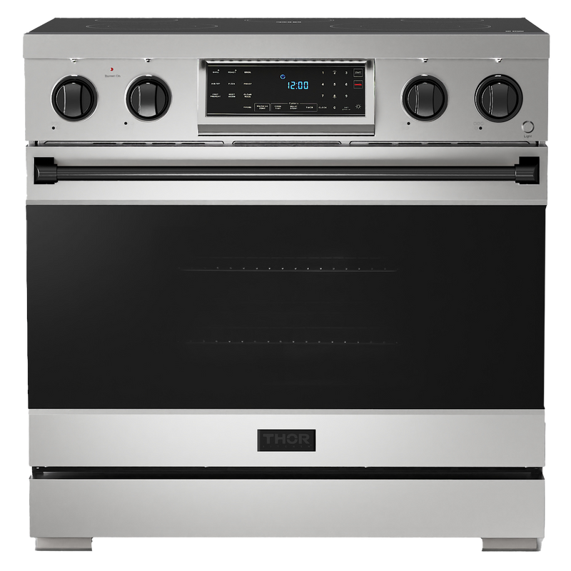 Gordon Ramsay by THOR Kitchen Package - 36" Electric Range, 30" Refrigerator with Ice Maker and Dishwasher in Stainless Steel, AP-RSE36-1