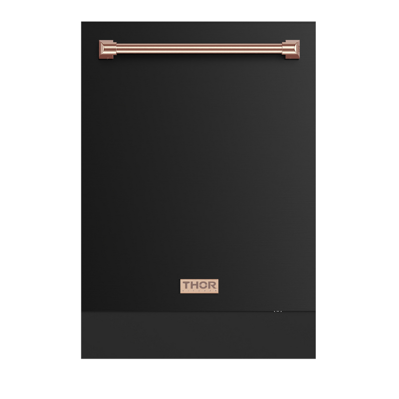 Gordon Ramsay by THOR Kitchen Package - 36" Electric Range, 36" Refrigerator with Ice Maker and Dishwasher in Stainless Steel with Black Accents, AP-RSE36B-2