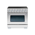 HALLMAN Bold 36-inch Induction Range with Chrome Trim - HBIR36CM