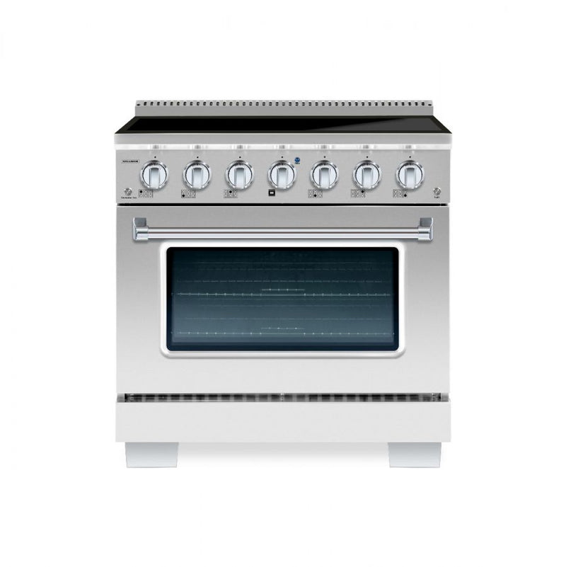 HALLMAN Bold 36-inch Induction Range with Chrome Trim - HBIR36CM