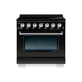 HALLMAN Bold 36-inch Induction Range with Chrome Trim - HBIR36CM