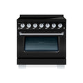 HALLMAN Bold 36-inch Induction Range with Chrome Trim - HBIR36CM