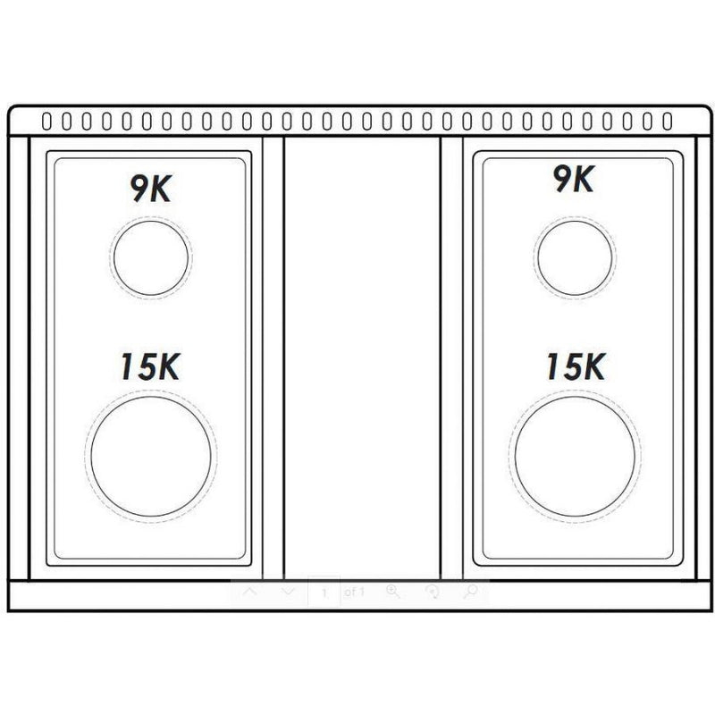 HALLMAN Bold Series 30" Gas Freestanding Range with Bronze Trim - HBRG30BZ