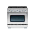 HALLMAN Bold Series 36" Gas Freestanding Range with Chrome Trim - HBRG36CM