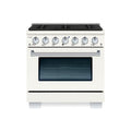 HALLMAN Bold Series 36" Gas Freestanding Range with Chrome Trim - HBRG36CM