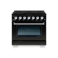 HALLMAN Bold Series 36" Gas Freestanding Range with Chrome Trim - HBRG36CM