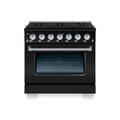 HALLMAN Bold Series 36" Gas Freestanding Range with Chrome Trim - HBRG36CM