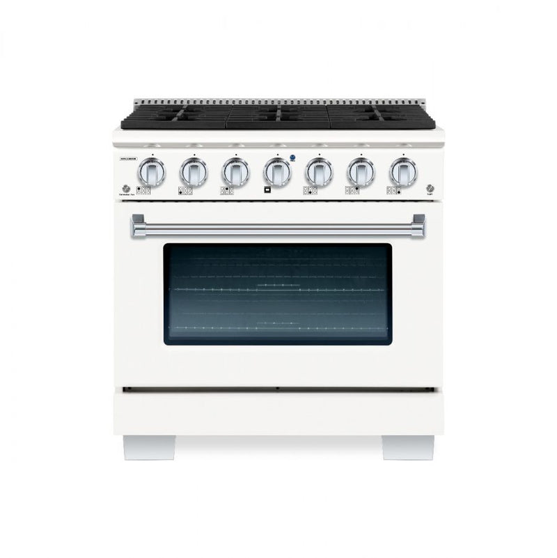 HALLMAN Bold Series 36" Gas Freestanding Range with Chrome Trim - HBRG36CM