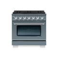 HALLMAN Bold Series 36" Gas Freestanding Range with Chrome Trim - HBRG36CM