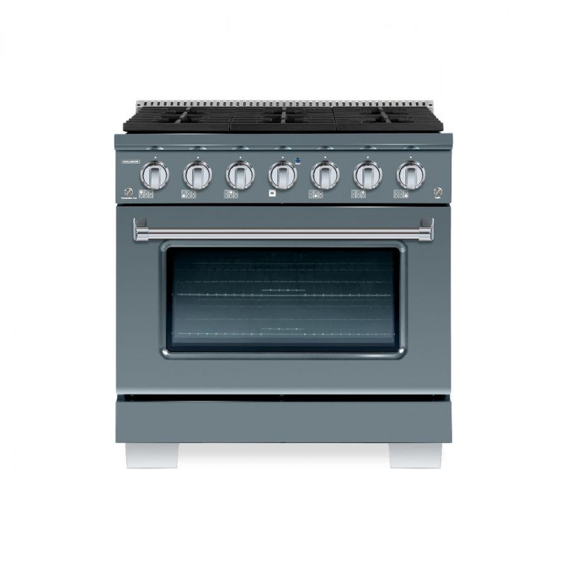 HALLMAN Bold Series 36" Gas Freestanding Range with Chrome Trim - HBRG36CM