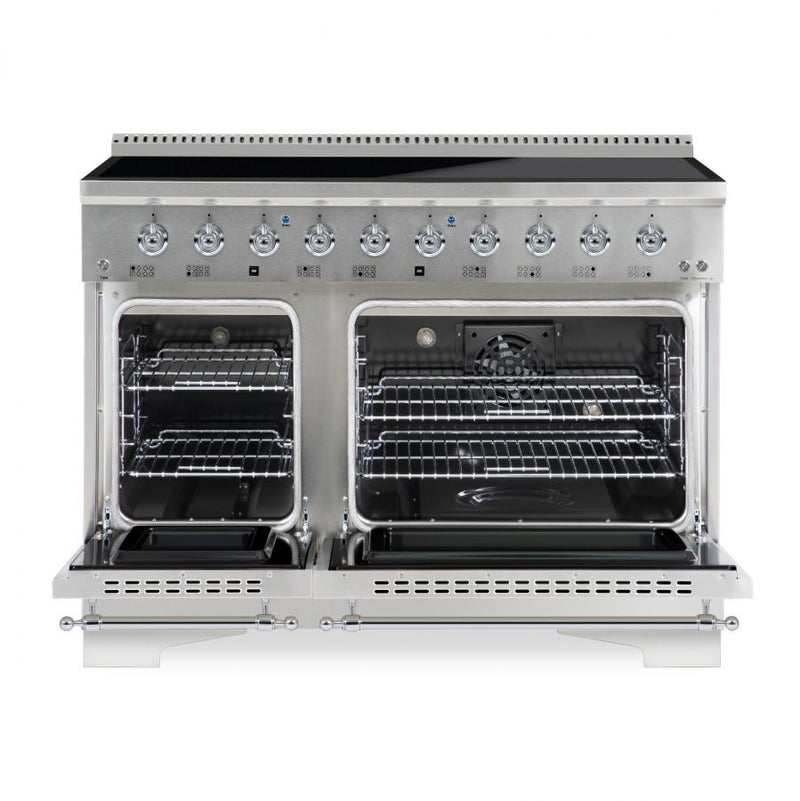 HALLMAN Classico 48-inch Induction Range with Chrome Trim - HCLIR48CM