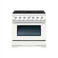 HALLMAN Classico Series 30" Dual Fuel Freestanding Range with Chrome Trim - HCLRDF30CM