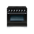 HALLMAN Classico Series 30" Dual Fuel Freestanding Range with Chrome Trim - HCLRDF30CM