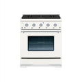 HALLMAN Classico Series 30" Dual Fuel Freestanding Range with Chrome Trim - HCLRDF30CM