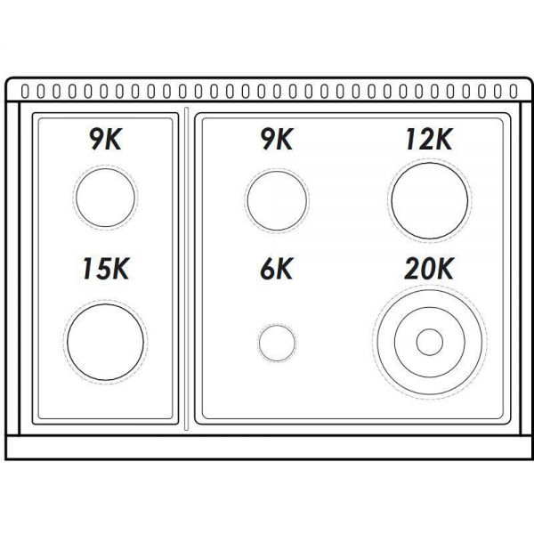 HALLMAN Classico Series 36" Gas Freestanding Range with Bronze Trim - HCLRG36BZ