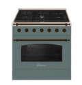 HALLMAN Classico Series 36" Gas Freestanding Range with Bronze Trim - HCLRG36BZ