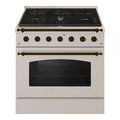 HALLMAN Classico Series 36" Gas Freestanding Range with Bronze Trim - HCLRG36BZ