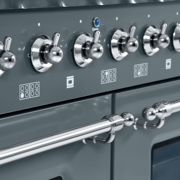 HALLMAN Classico Series 48" Dual Fuel Freestanding Range With 8-Sealed Burners Chrome Trim- HCLRDF48CM