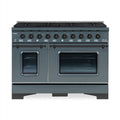 HALLMAN Classico Series 48" Dual Fuel Freestanding Range with Bronze Trim - HCLRDF48BZ